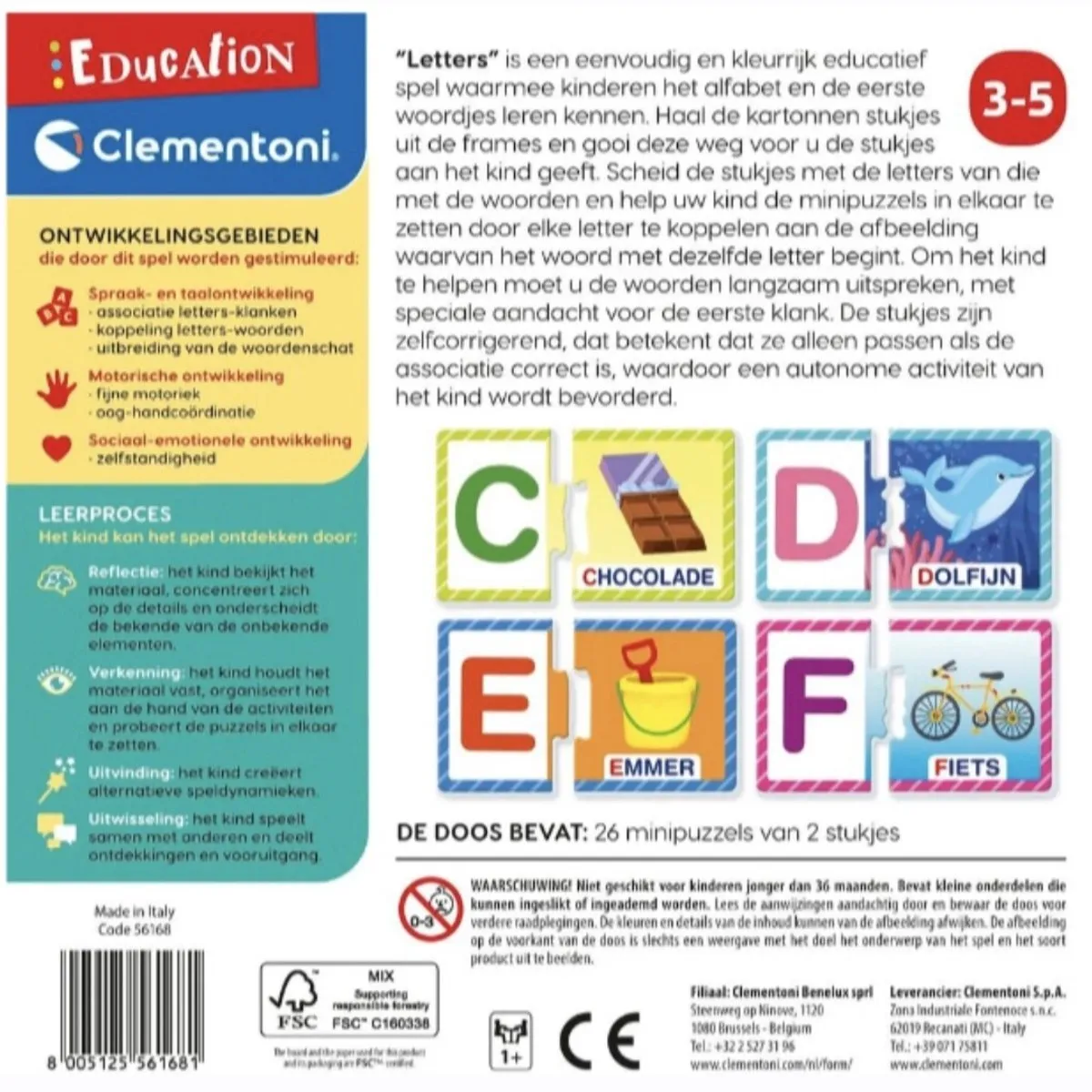 Clementoni Educatieve Letters - Multi