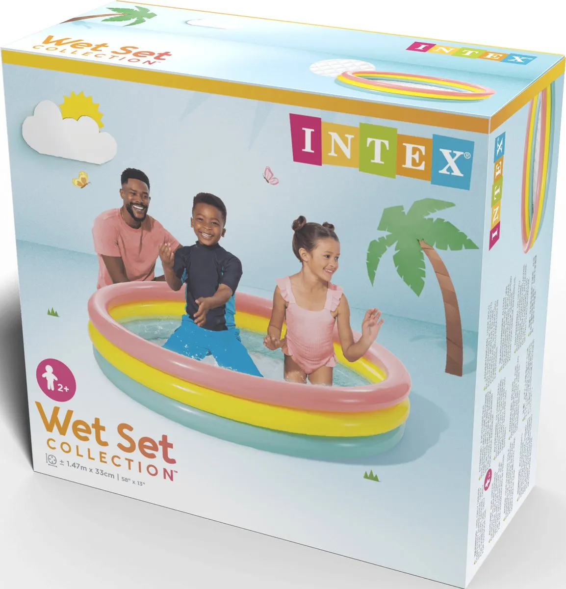 Intex Sunset Glow Opblaaszwembad Ø147cm - 275L - Multicolor
