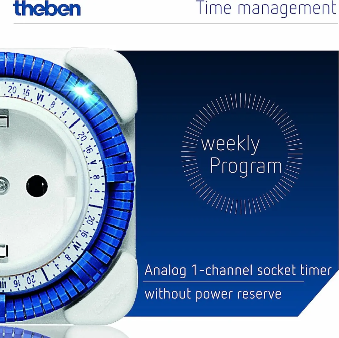 Theben Schakelklok 0270930 Timer 27 - Weekprogramma - 400W - Wit