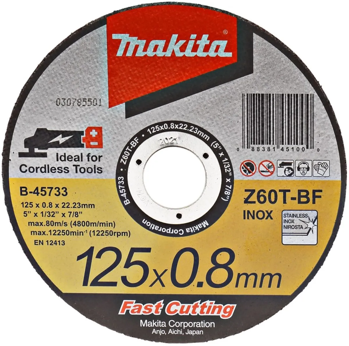 Makita B-45733 Doorslijpschijf 125mm RVS - Inox