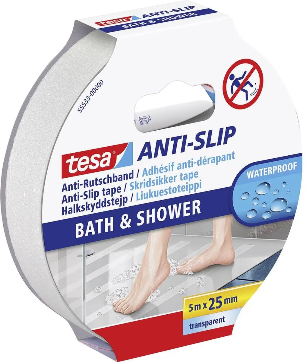 Tesa Bad Dusche Antislip Tape 555330000011 - Transparant
