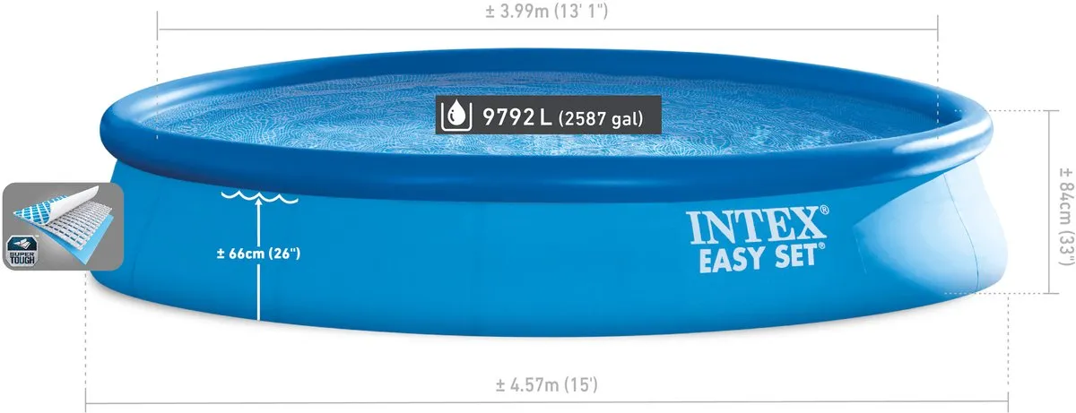 Intex Easy Set Pool Set 28158GN - Ø457cm x 84cm - Blauw