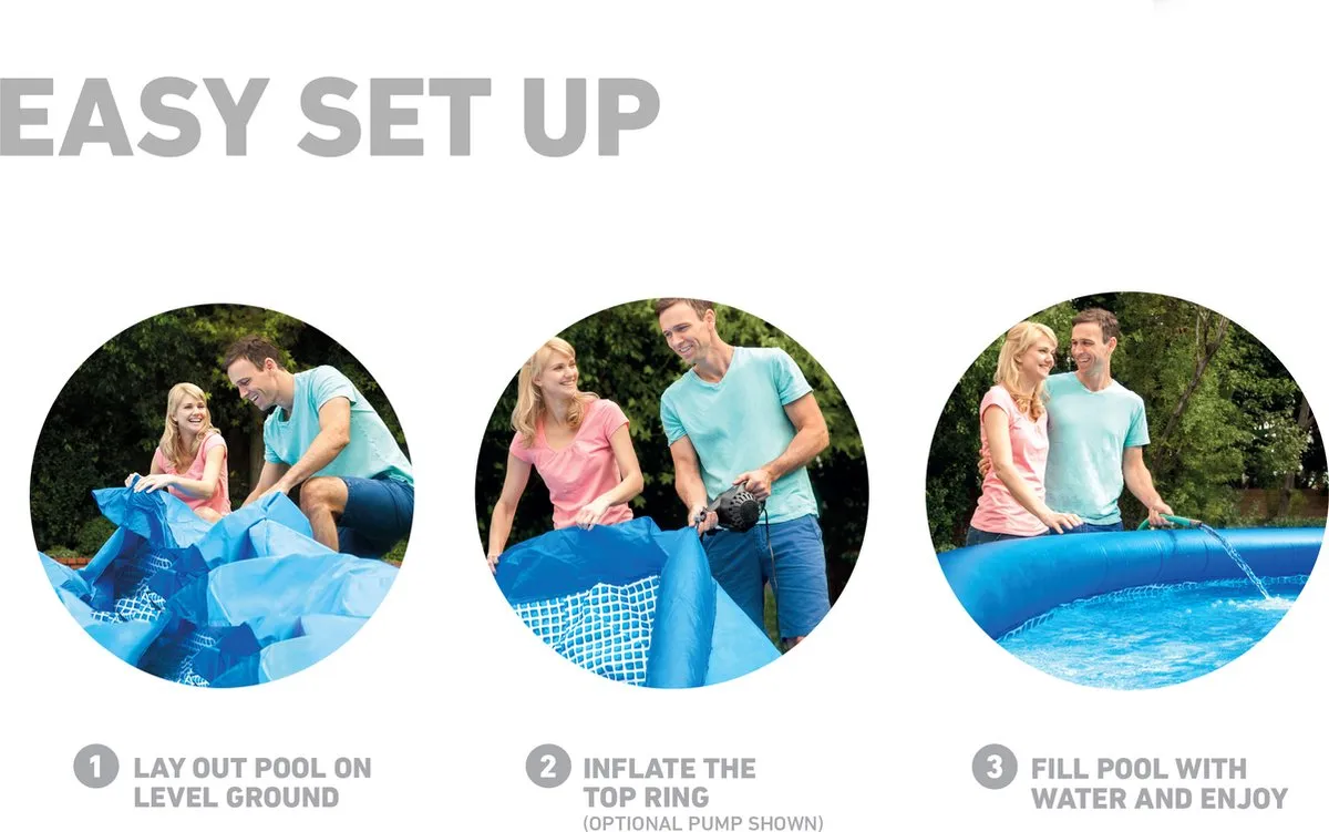 Intex Easy Set Pool Set 28158GN - Ø457cm x 84cm - Blauw - afbeelding 6 van 6