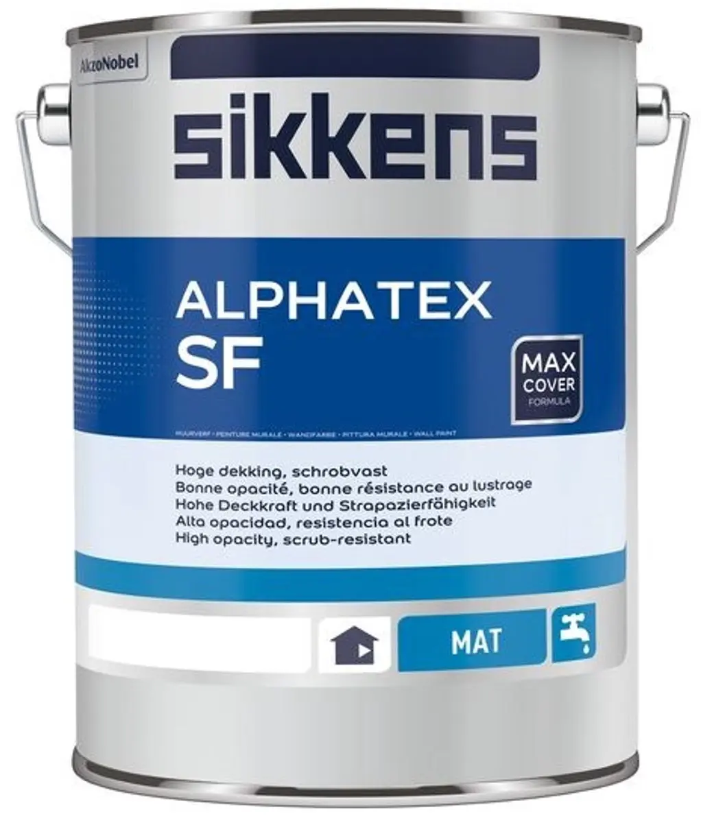 Sikkens Alphatex SF 5L Ral 9010 Houtverf - Wit