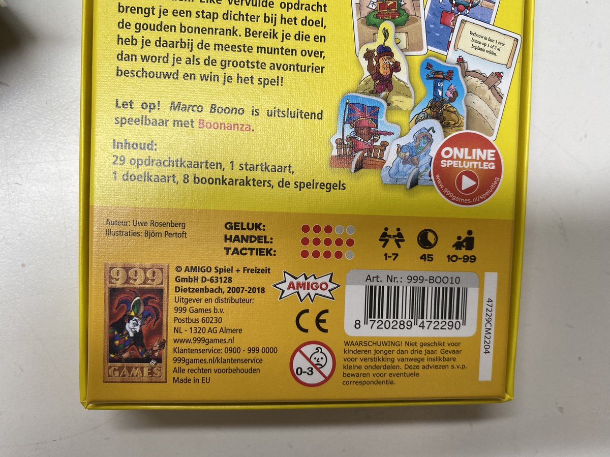 999 Games - Boonanza: Marco Boono - Uitbreiding - Kaartspel