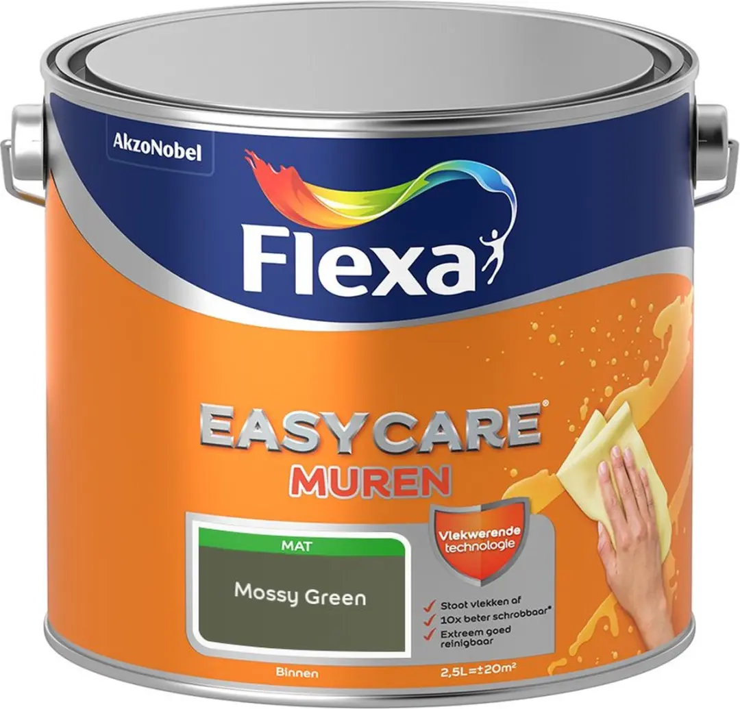 Flexa Easycare Murenverf Mossy Green 2,5L