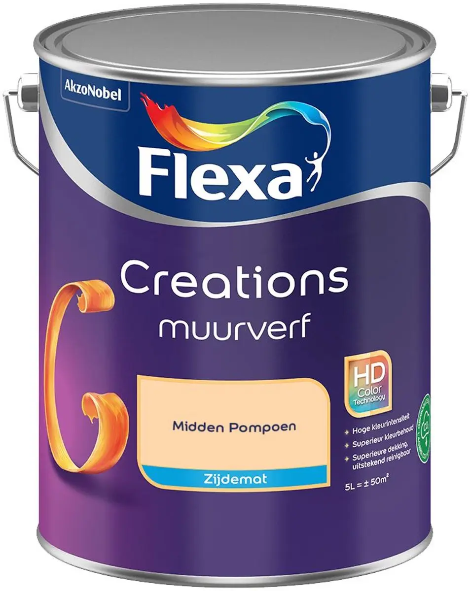 Flexa Creations Muurverf Zijdemat Midden Pompoen 5L