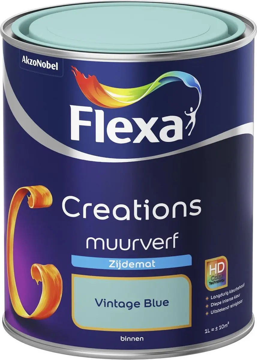 Flexa Creations Muurverf Zijdemat Vintage Blue 1L