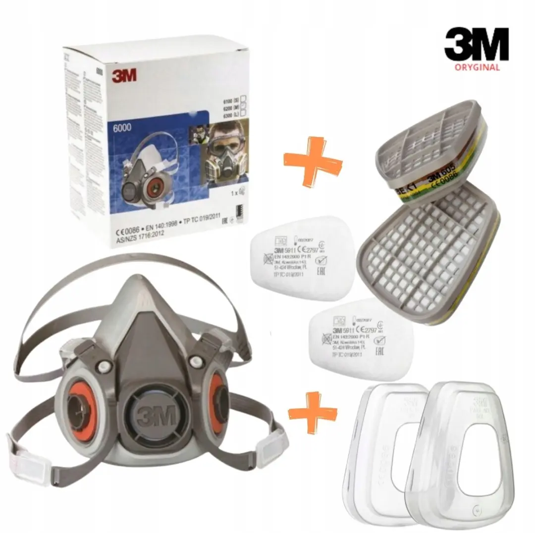 3M 6200 Halfgelaatsmasker Set M
