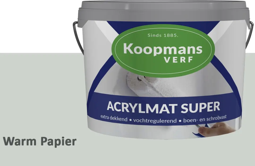 Koopmans Acrylmat Super Matte Muurverf 1L - Warm Papier