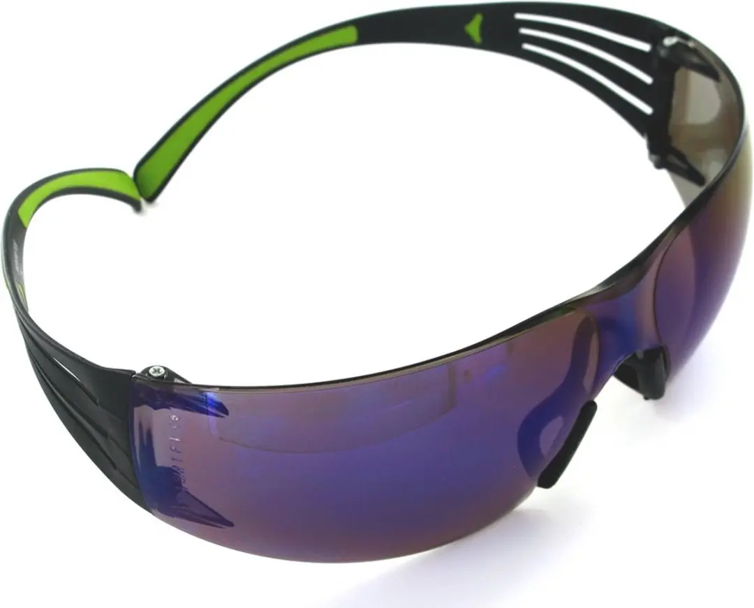 3M SF408AS-EU Veiligheidsbril - Blauw - Weerspiegelend