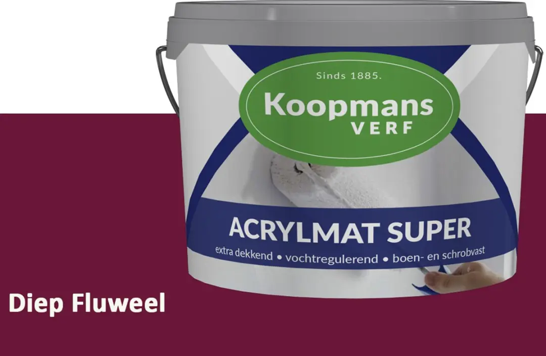 Koopmans Acrylmat Super Matte Muurverf Diep Fluweel 1L