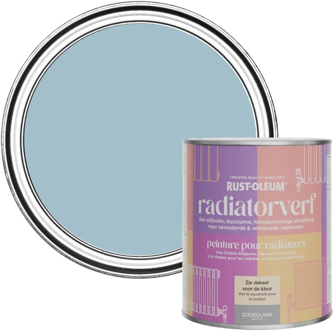 Rust-Oleum Radiatorverf Zijdeglans Schemerblauw 750ml