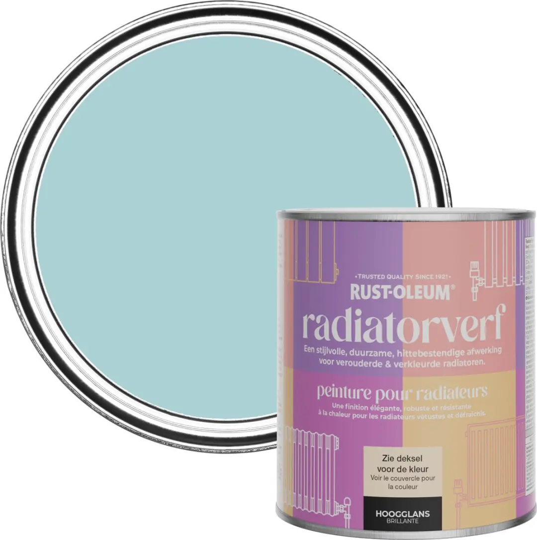Rust-Oleum Blauw Radiatorverf Hoogglans Kleine Cycladen 750ml