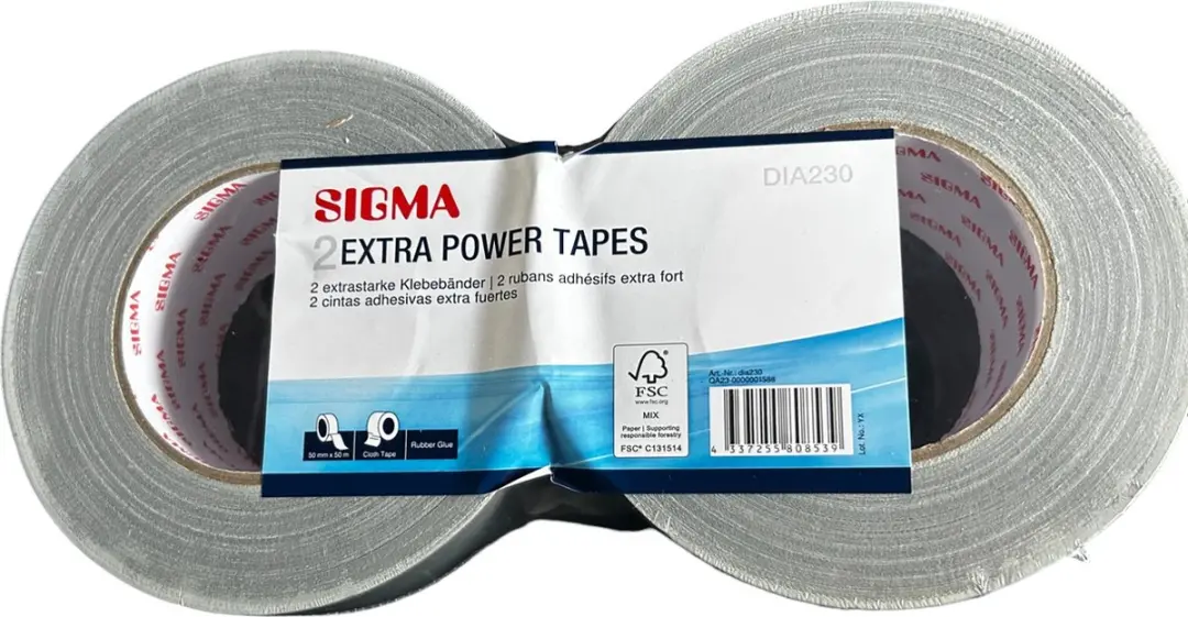 Sigma Duct Tape Grijs - 2x50m