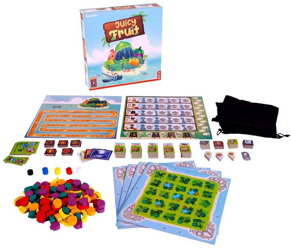 999 Games - Juicy Fruit - Bordspel - Oogst fruit, investeer in bedrijven en creëer je mini-imperium - verschillende solovarianten