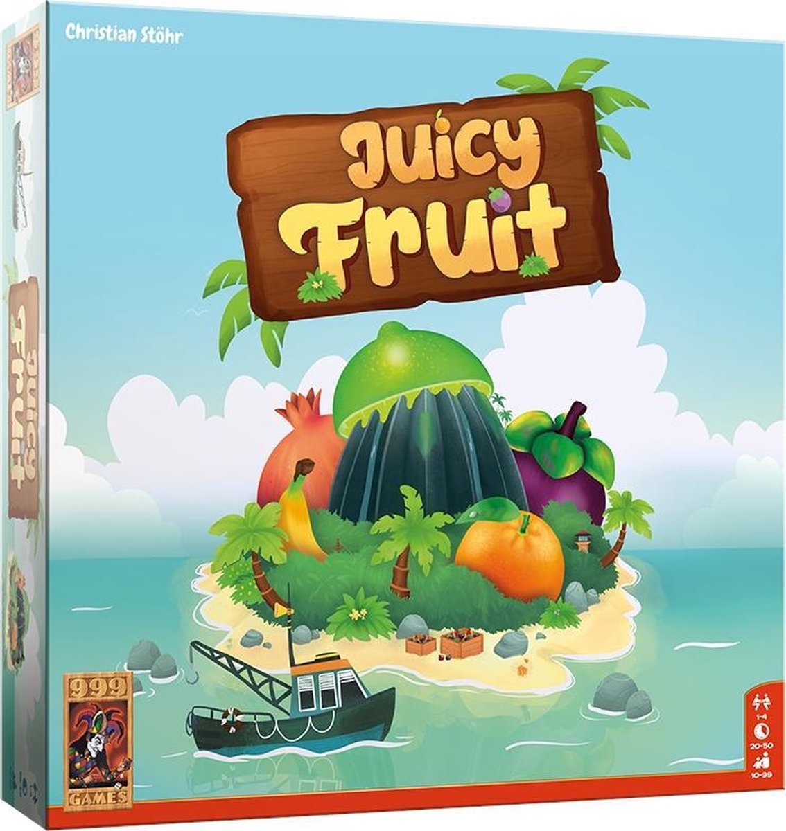 999 Games - Juicy Fruit - Bordspel - Oogst fruit, investeer in bedrijven en creëer je mini-imperium - verschillende solovarianten