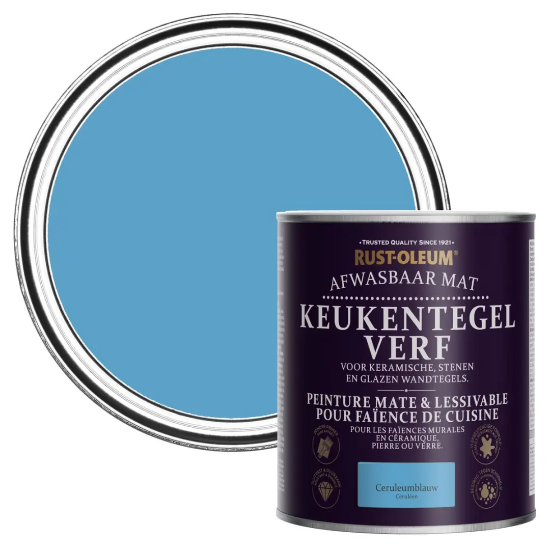 Rust-Oleum Blauwe Verf Keukentegels Ceruleumblauw 750ml