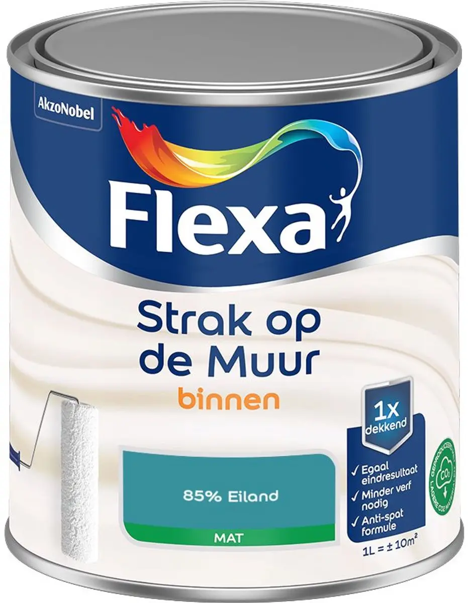 Flexa Strak Op De Muur Binnen Mat 85% Eiland Mengverf 1L