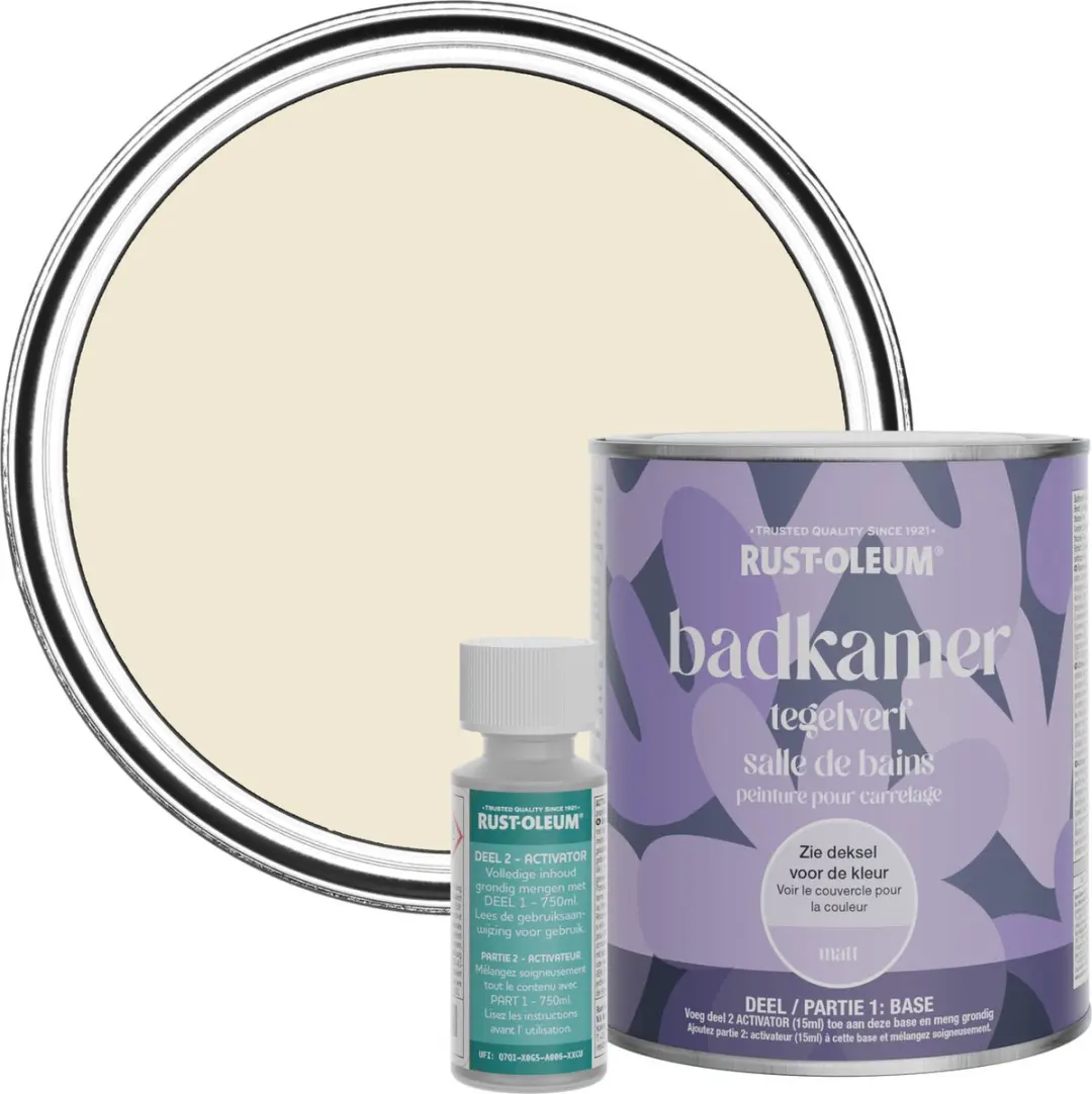 Rust-Oleum Wit Badkamer Tegelverf Matt Kalksteengroeve 750ml