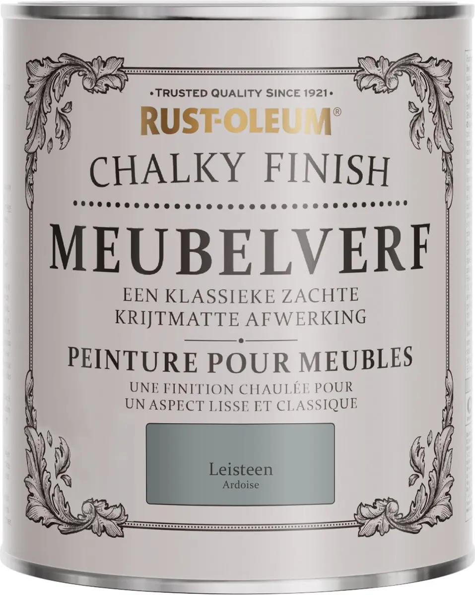 Rust-Oleum Donkergrijs Chalky Finish Meubelverf 750ml - Leisteen