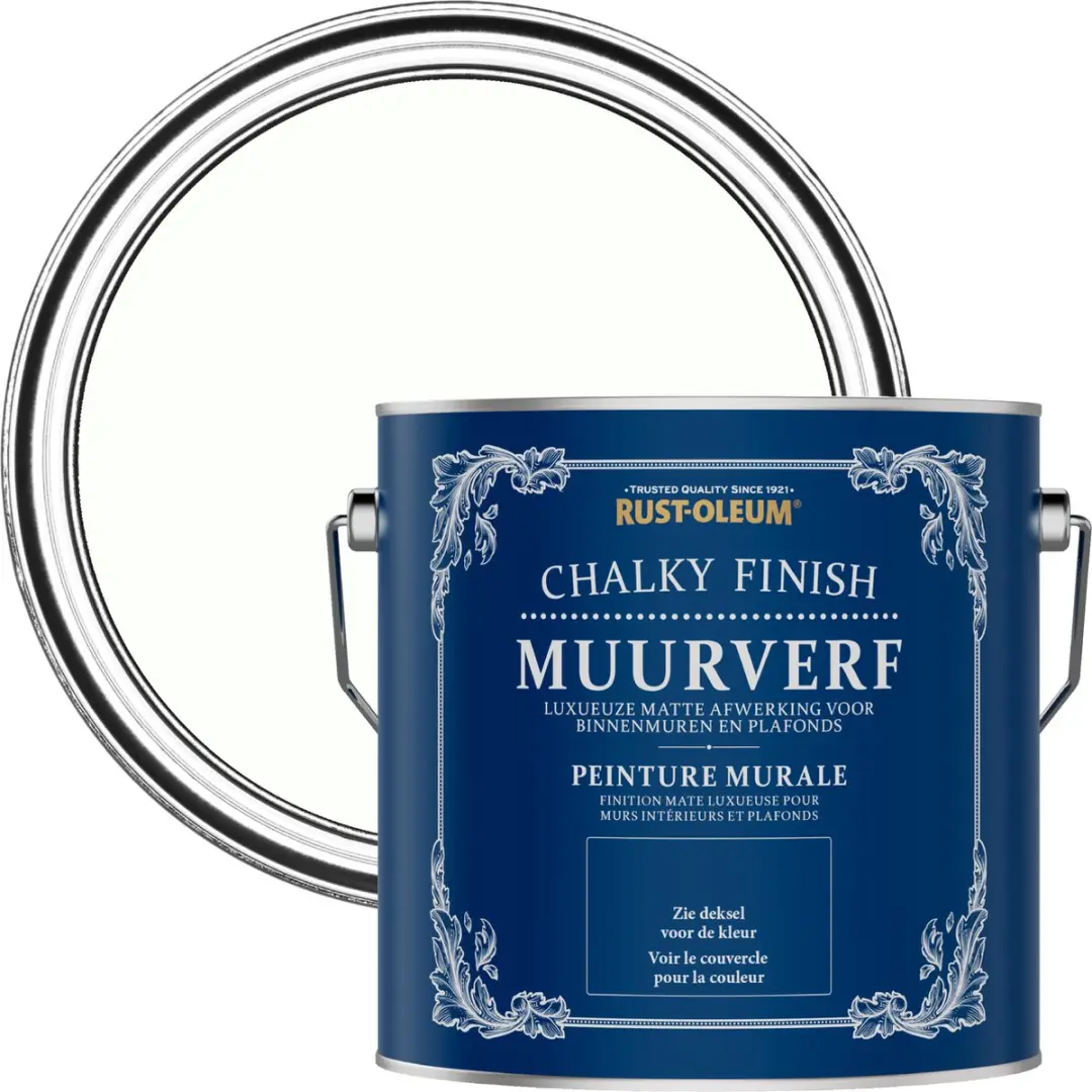 Rust-Oleum Krijtwit Muurverf 2,5L