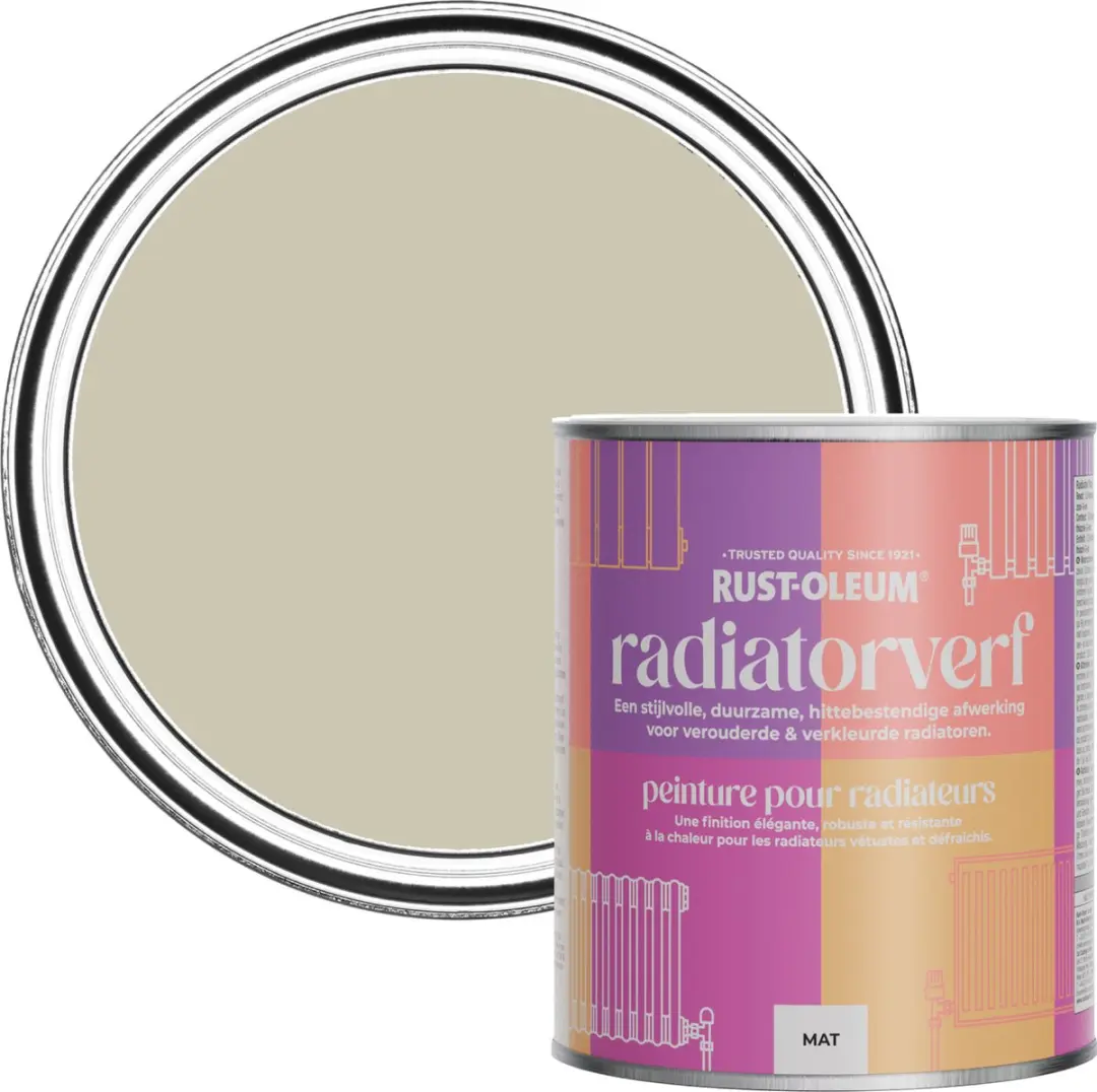 Rust-Oleum Grijze Radiatorverf Schemering 750ml