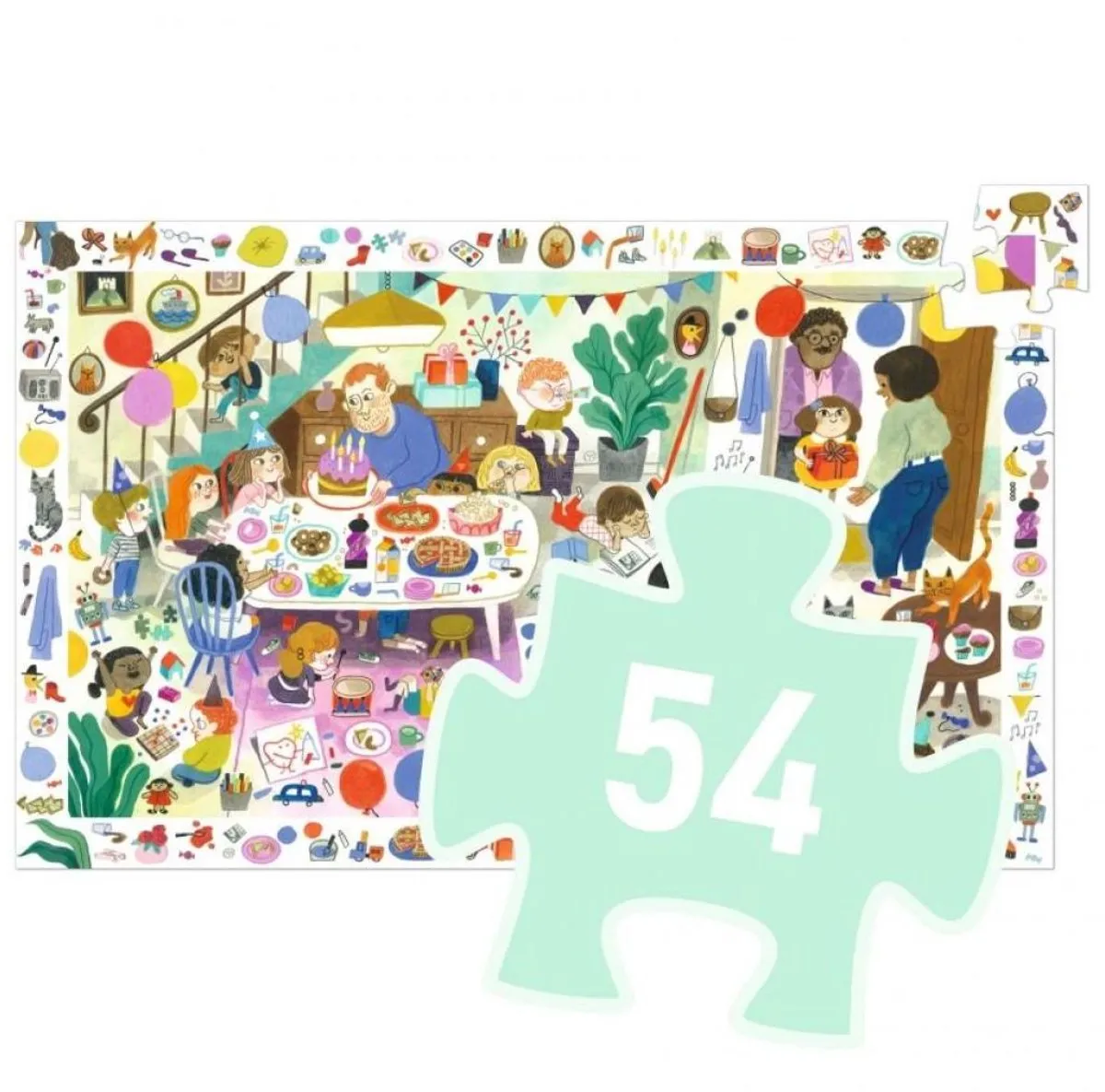 Djeco Observatiepuzzel 54 Stuks - Multicolor