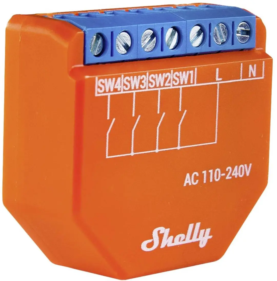 Shelly Qubino Wave i4 Scenariomodule Z-Wave - Oranje