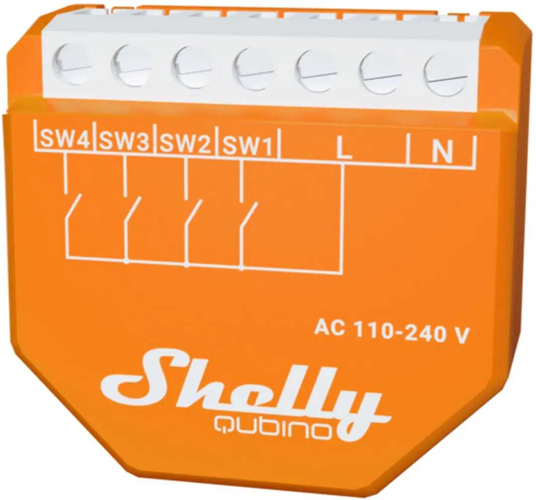 Shelly Qubino Wave i4 Scenariomodule Z-Wave - Oranje