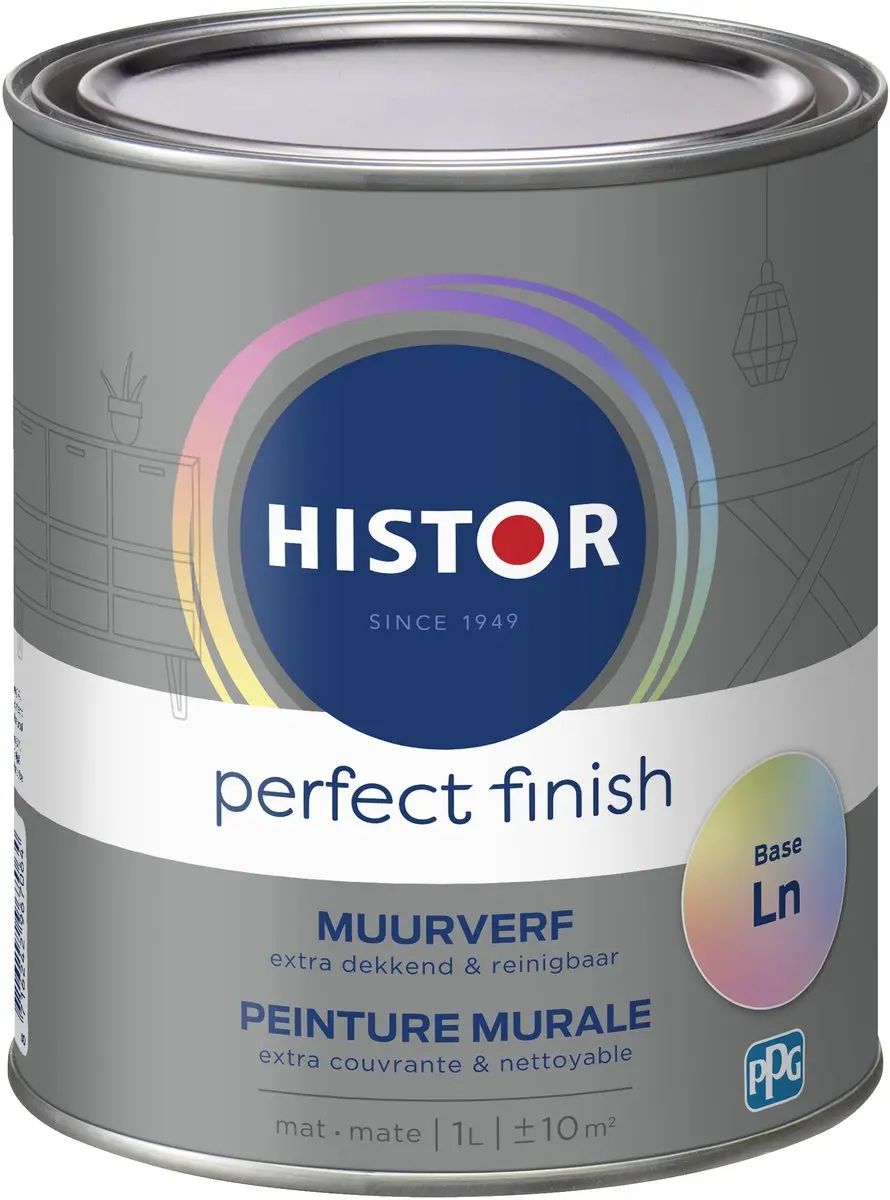 Histor Perfect Finish Muurverf Mat Wit 1L