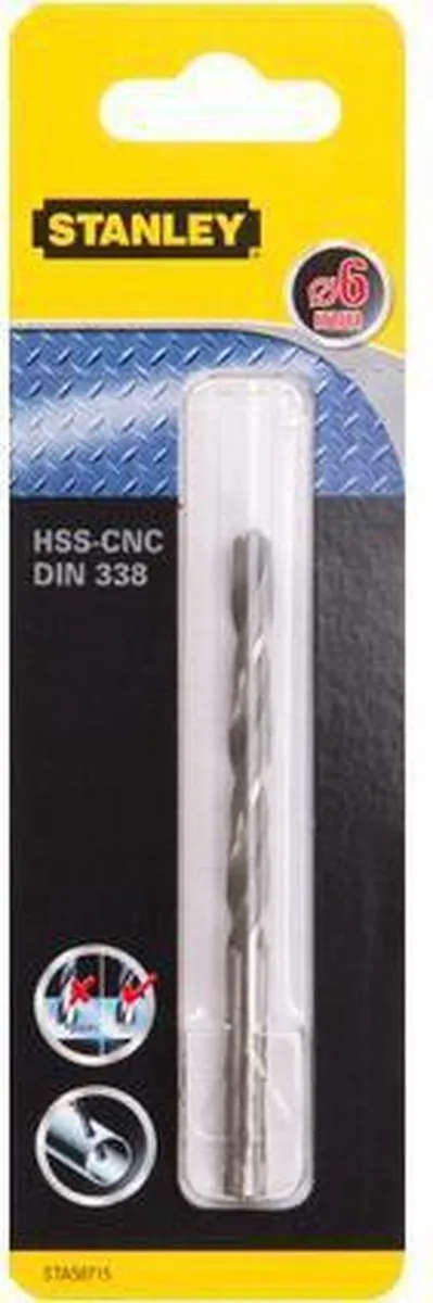 Stanley Metaalboor HSS-CNC 6mm
