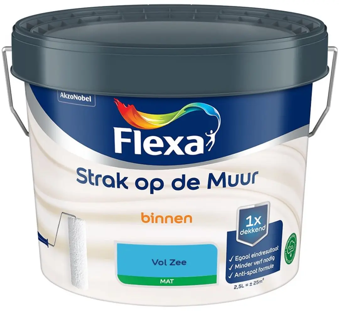 Flexa Strak Op De Muur Binnenmat Vol Zee Mengverf 2,5L