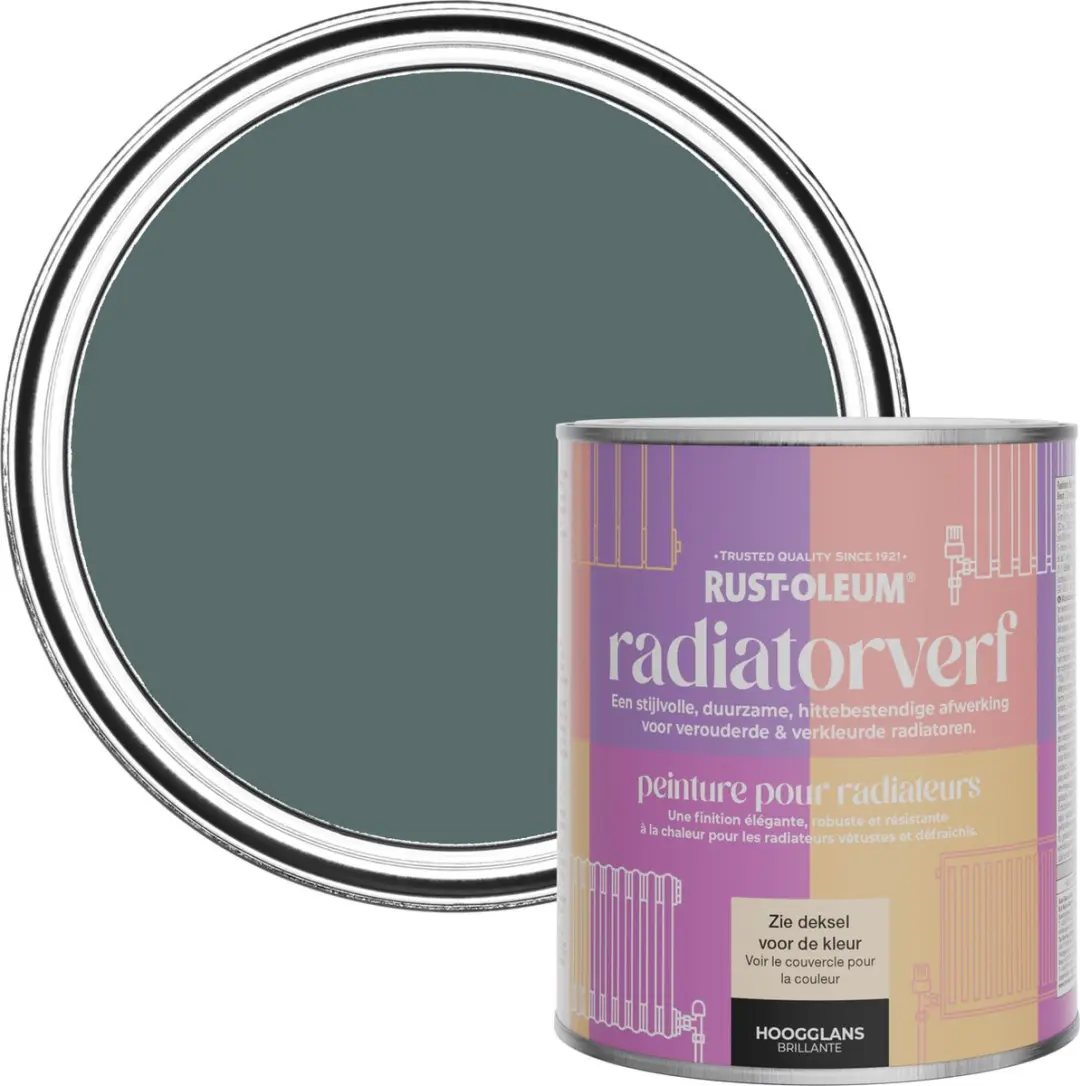 Rust-Oleum Groen Radiatorverf Hoogglans Diepe Zee 750ml