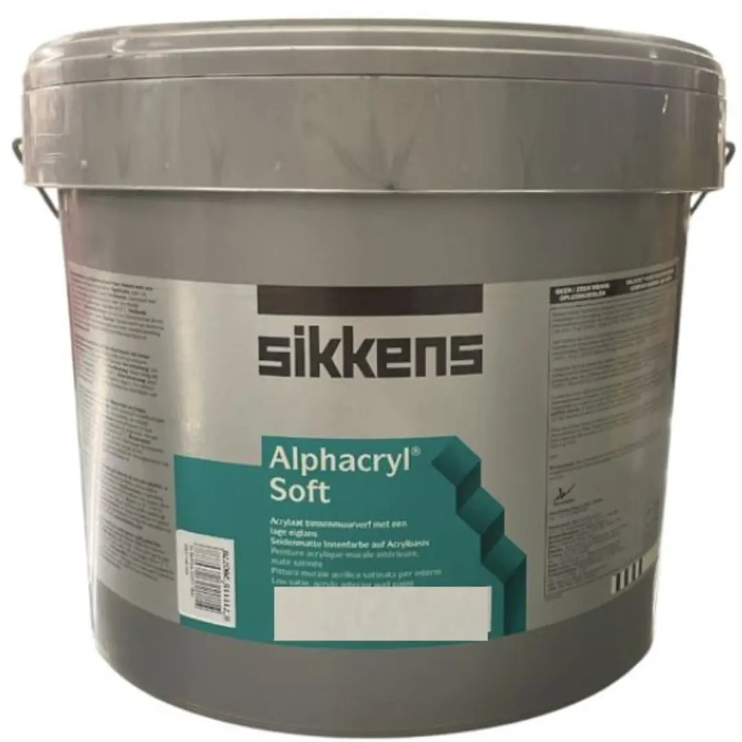 Sikkens Alphacryl Soft Muurverf 10L - RAL 9010 Gebrokenwit