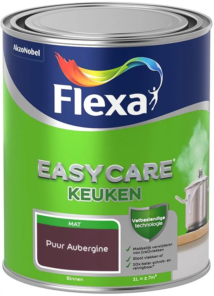 Flexa Easycare Keukenverf Puur Aubergine 1L