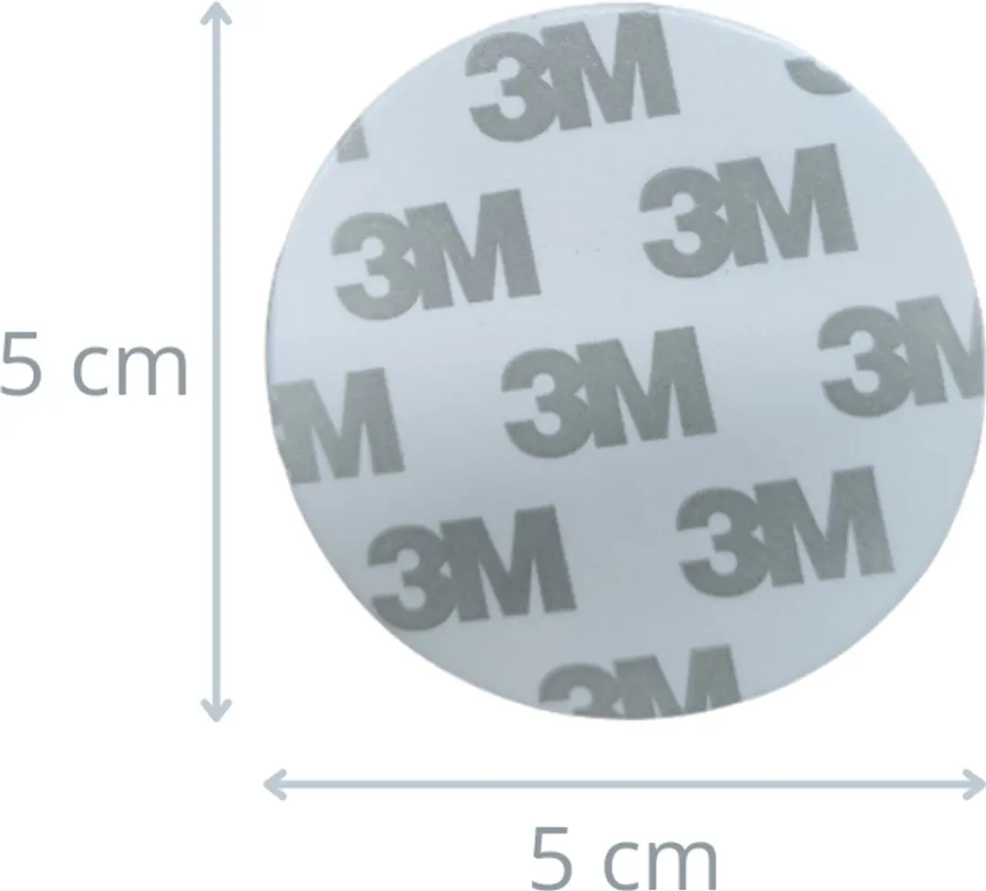 3M Plakstrips Rond Dubbelzijdig 5cm - 50 Stuks - Wit