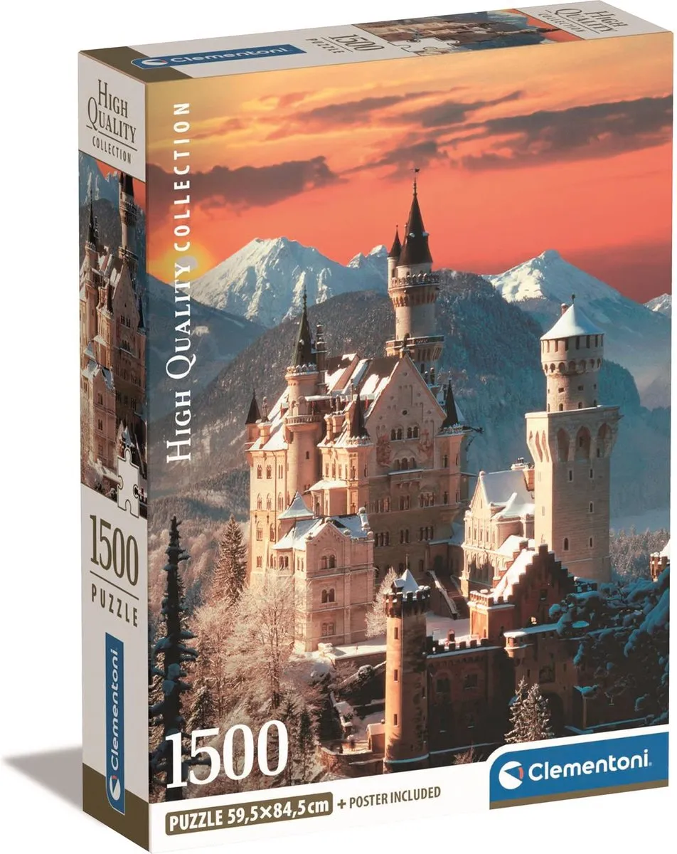 Clementoni Neuschwanstein Kasteel Puzzel 1500 Stuks