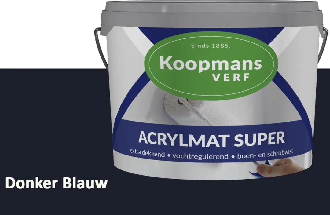 Koopmans Acrylmat Super Matte Muurverf Donkerblauw 5L