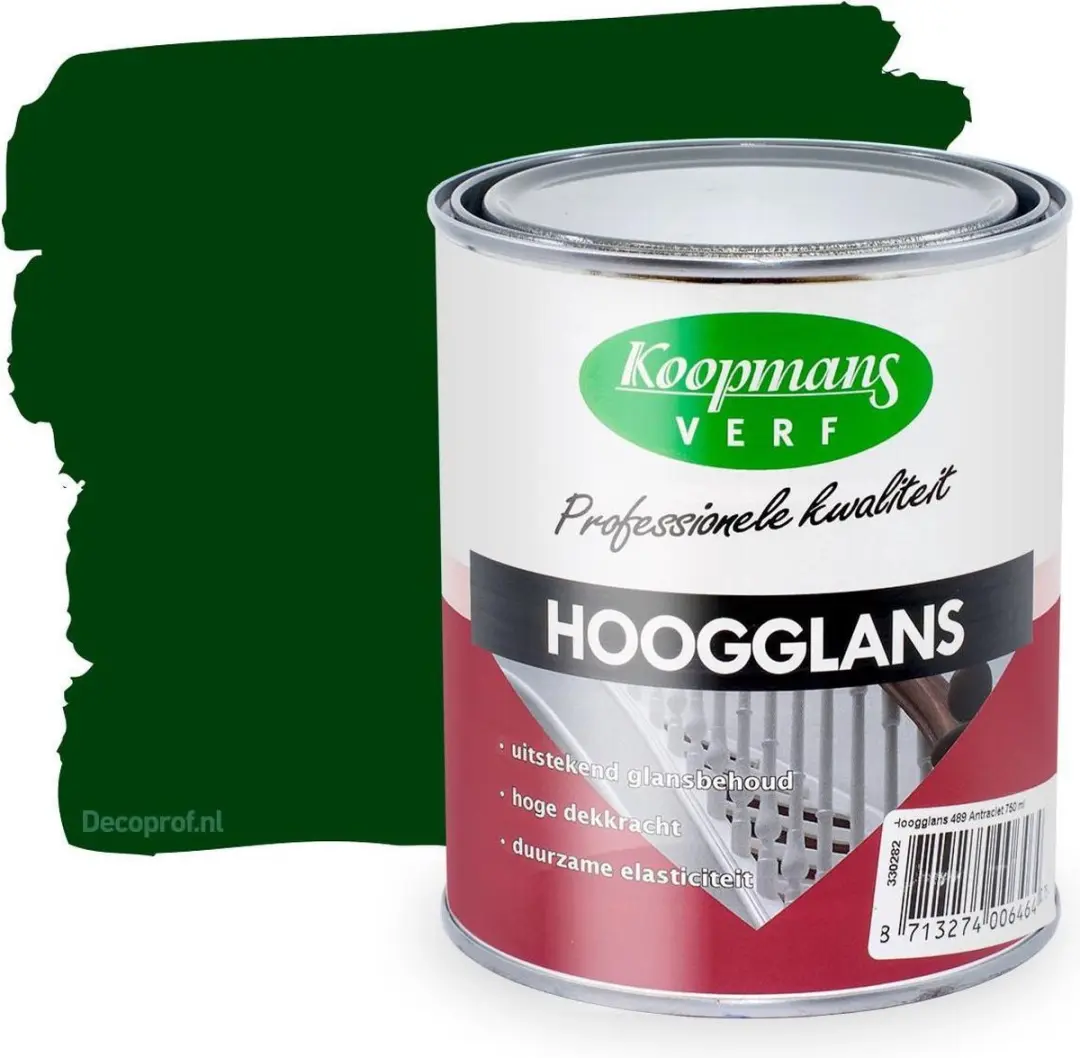 Koopmans Hoogglans 310 Donkergroen Verf - 0,75L