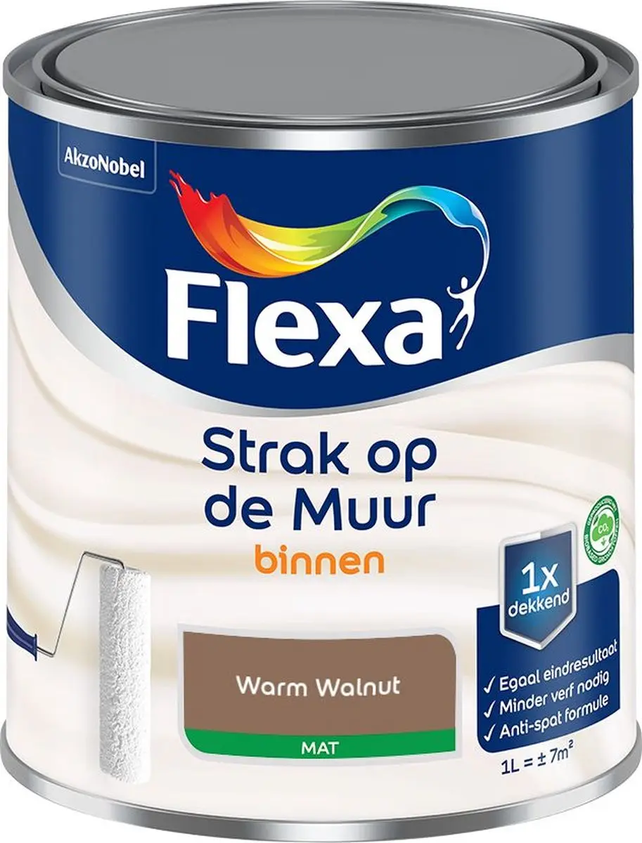 Flexa Strak Op De Muur Binnenmat Warm Walnut 1L
