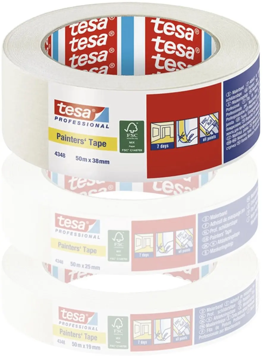 Tesa Afplakband 50m x 38mm Transparant