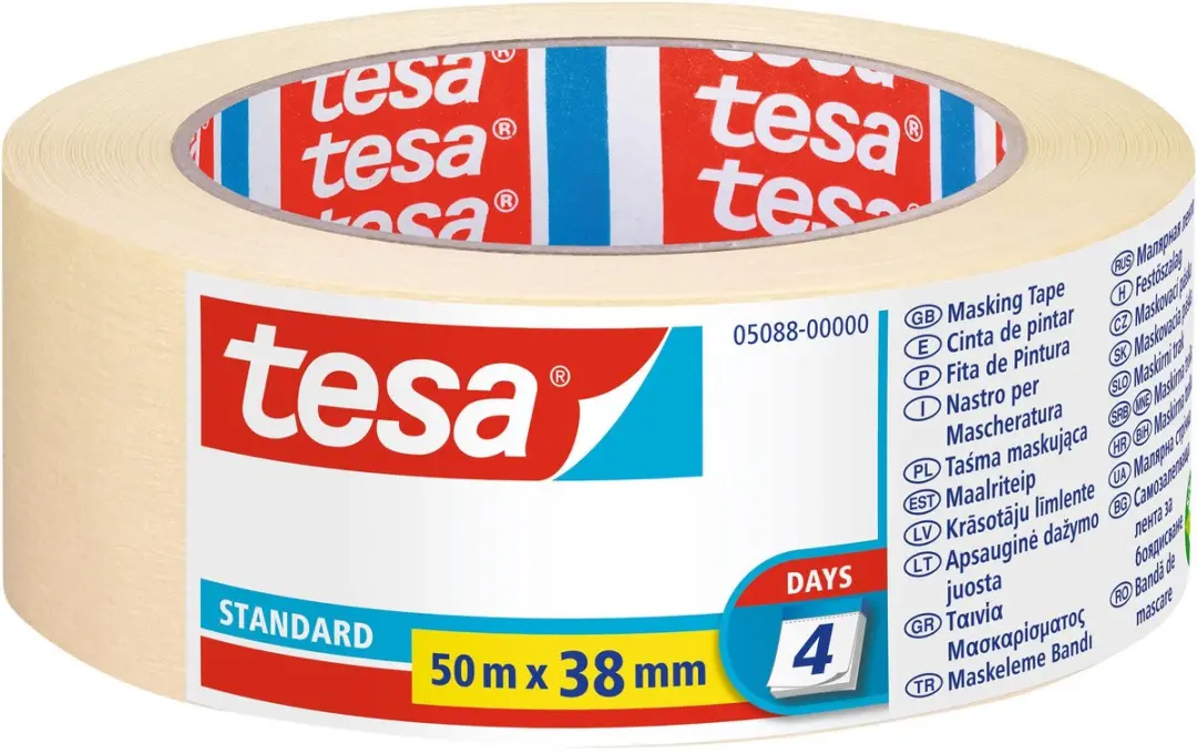 Tesa Afplakband 50m x 38mm Transparant