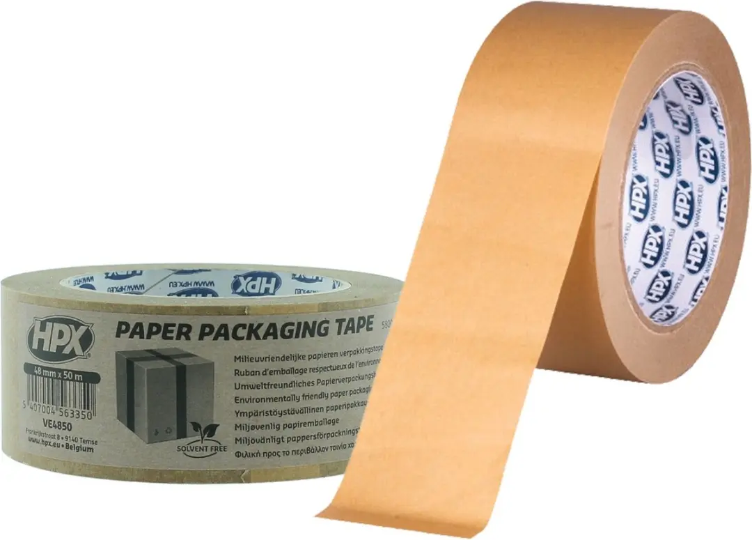 HPX Papier Verpakkingstape 48mm x 50m - Bruin