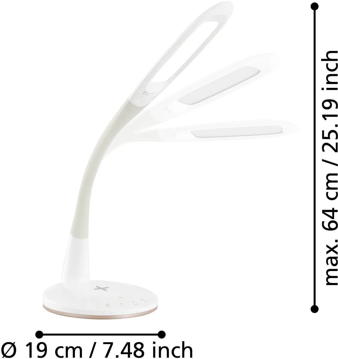 Eglo Trunca LED Tafellamp - Ø30,5cm - Wit