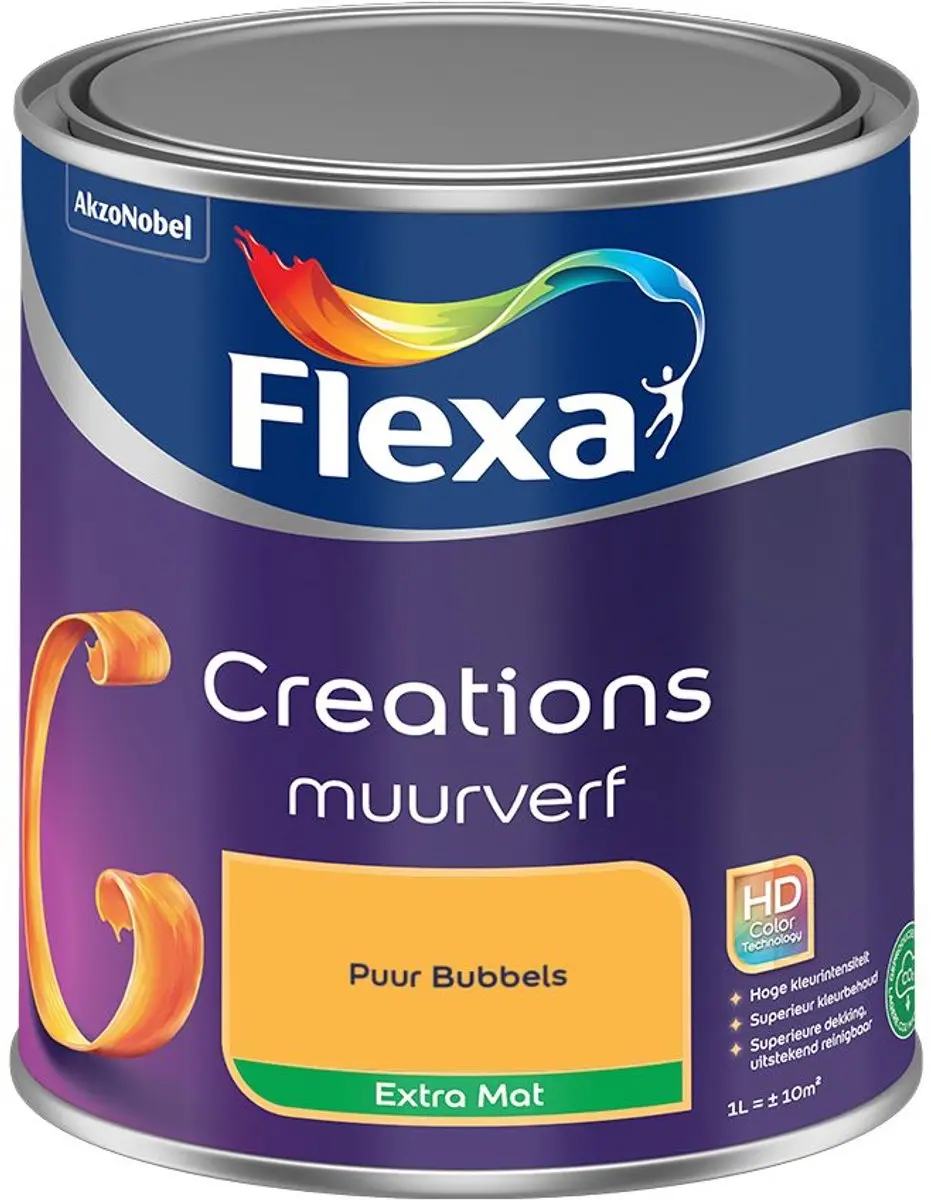 Flexa Creations Muurverf Extra Mat Puur Bubbels 1L