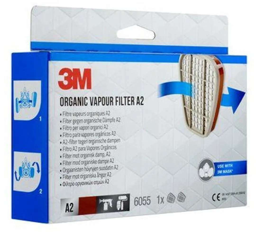 3M Gasfilter A2 type 6055, 2 stuks