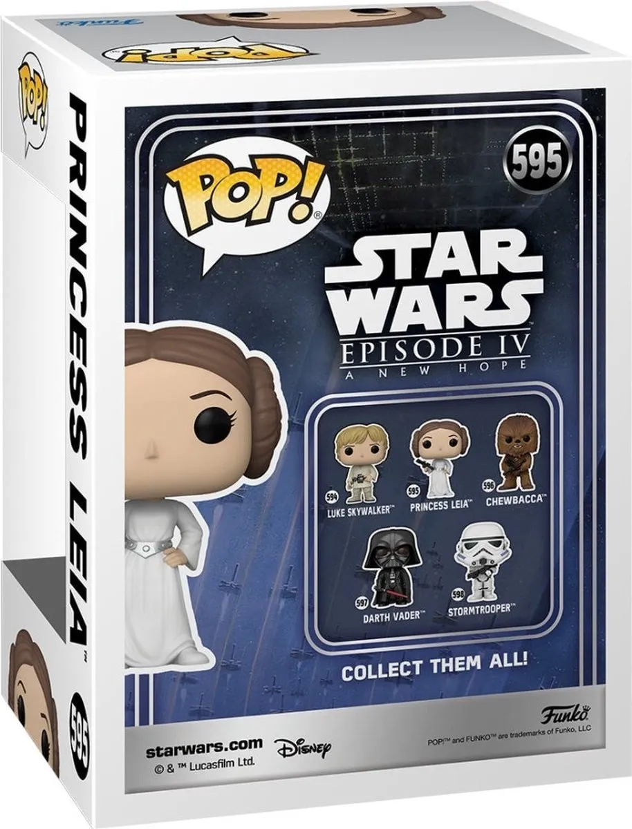 Funko Pop Princess Leia Star Wars #595 - 9,5 cm