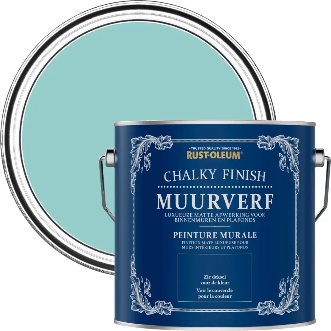 Rust-Oleum Blauw Chalky Finish Muurverf 2,5L
