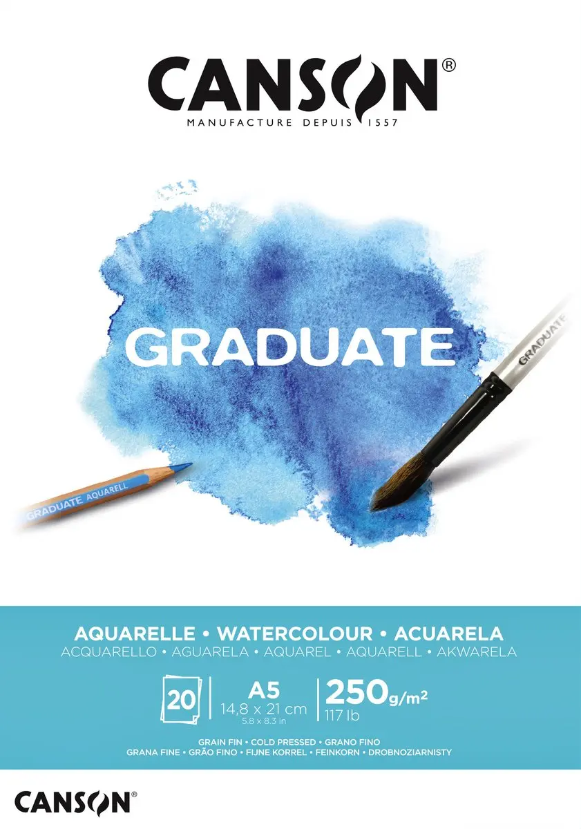 Canson Graduate Aquarelpapier 250gr A5 Wit
